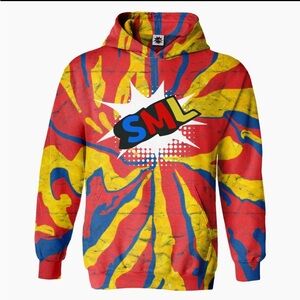 SML SuperMarioLogan Tie-Dye Hoodie EUC